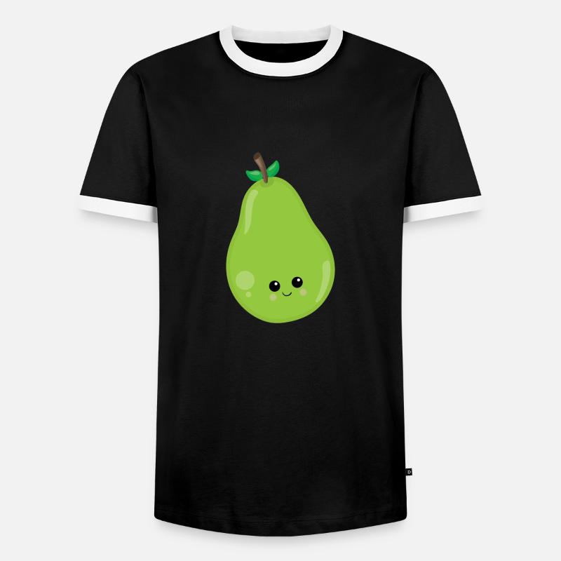 fruit - Men's Ringer Shirt - black/white