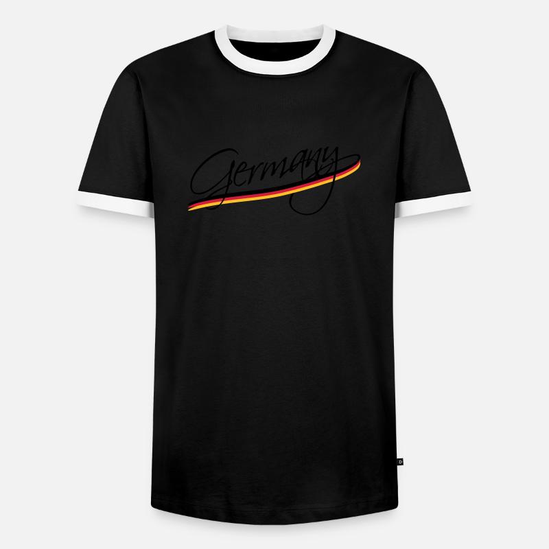 Germany - Männer Kontrast-T-Shirt - Schwarz/Weiß
