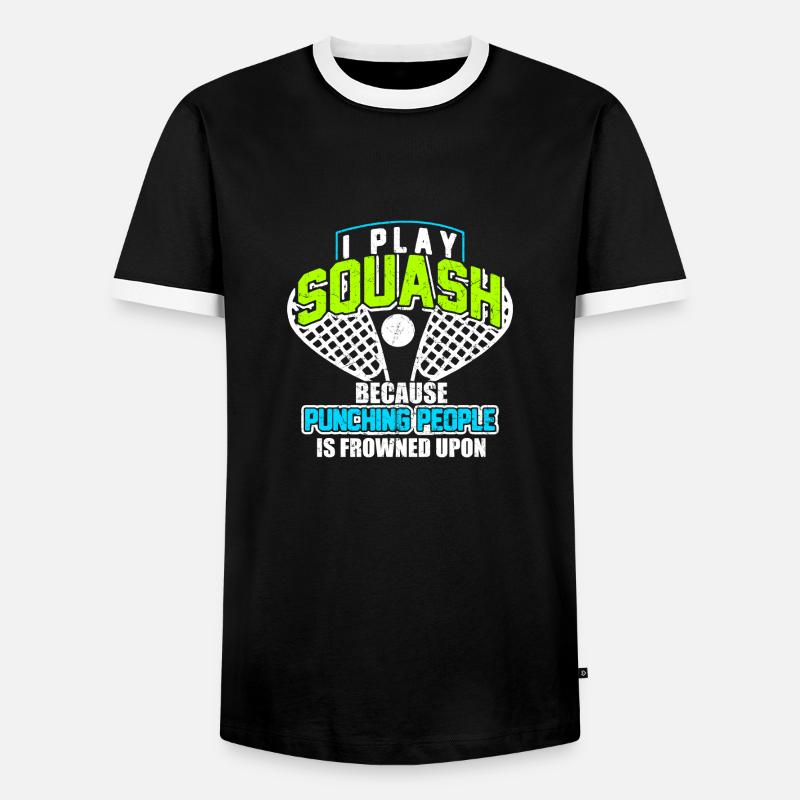 Squash - Männer Kontrast-T-Shirt - Schwarz/Weiß