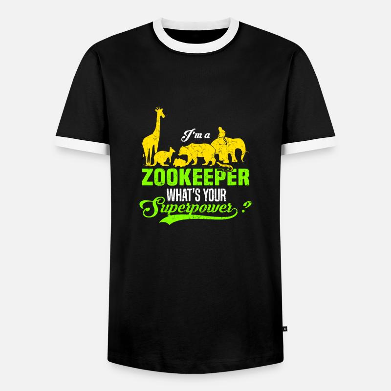 Tierpfleger - Männer Kontrast-T-Shirt - Schwarz/Weiß