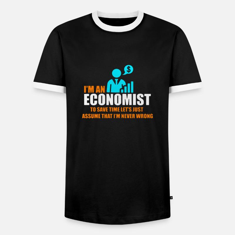 Ökonom Wirtschaft Berufe - Männer Kontrast-T-Shirt - Schwarz/Weiß