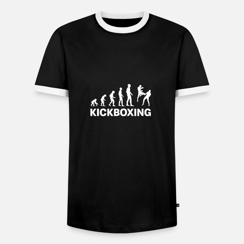 Kickboxing Evolution - Men's Ringer Shirt - black/white