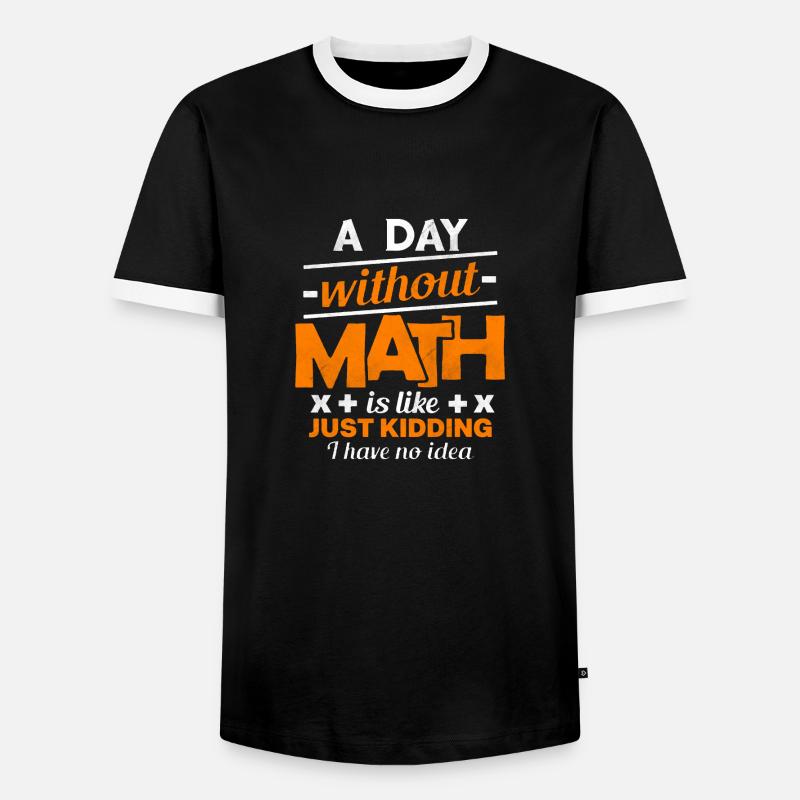 Math Math Math Teacher Teacher - T-shirt contrasté Homme - noir/blanc