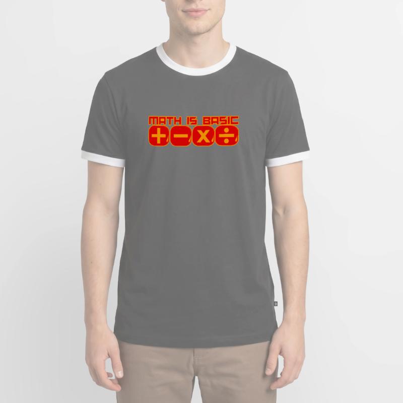 Math Is Basic Math Math Math Teacher Men's Ringer Shirt