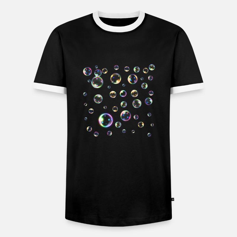 soap bubbles - Men's Ringer Shirt - black/white