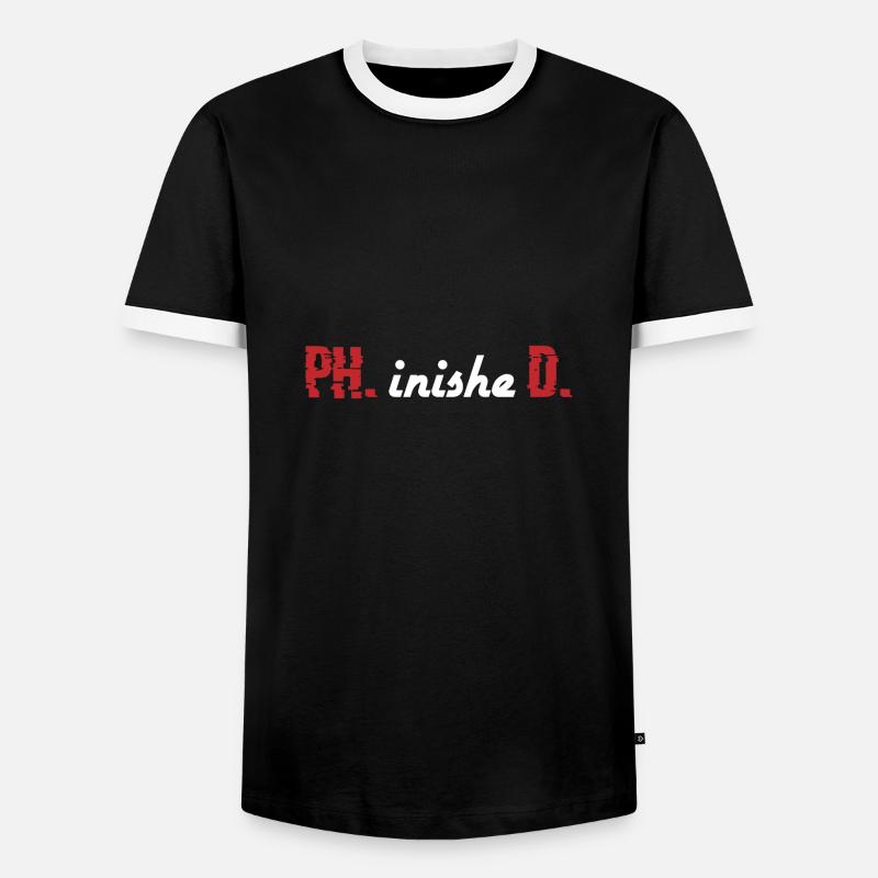 PHinisheD Doctor Geschenk - Männer Kontrast-T-Shirt - Schwarz/Weiß