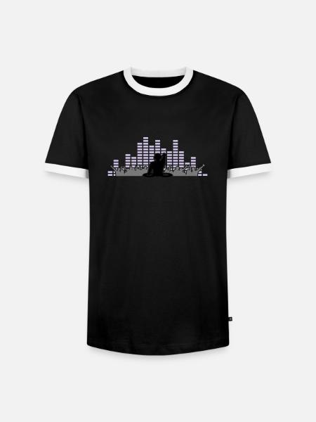 Musik - DJ Party - Männer Kontrast-T-Shirt - Schwarz/Weiß