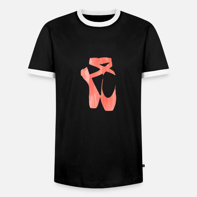 Ballettschuhe - Männer Kontrast-T-Shirt - Schwarz/Weiß