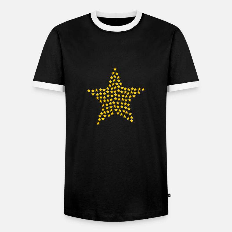 Weihnachtsstern Geschenkidee - Männer Kontrast-T-Shirt - Schwarz/Weiß