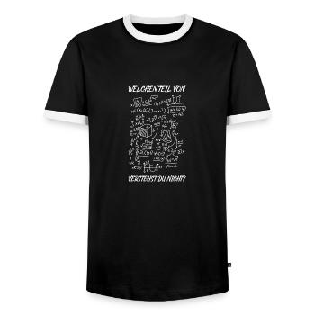 Welchen Teil von verstehst du nicht Physik - Männer Kontrast-T-Shirt - Schwarz/Weiß - Vorne - AI Model Female 172 light (172cm) & AI Model Male 178 light (178cm)