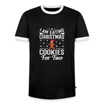 Noël laid - T-shirt contrasté Homme - noir/blanc - Devant - AI Model Female 172 light (172cm) & AI Model Male 178 light (178cm)