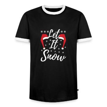 Noël laid - T-shirt contrasté Homme - noir/blanc - Devant - AI Model Female 172 light (172cm) & AI Model Male 178 light (178cm)