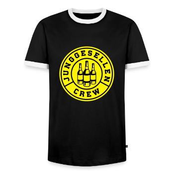 junggesellen crew bier - Männer Kontrast-T-Shirt - Schwarz/Weiß - Vorne - AI Model Female 172 light (172cm) & AI Model Male 178 light (178cm)