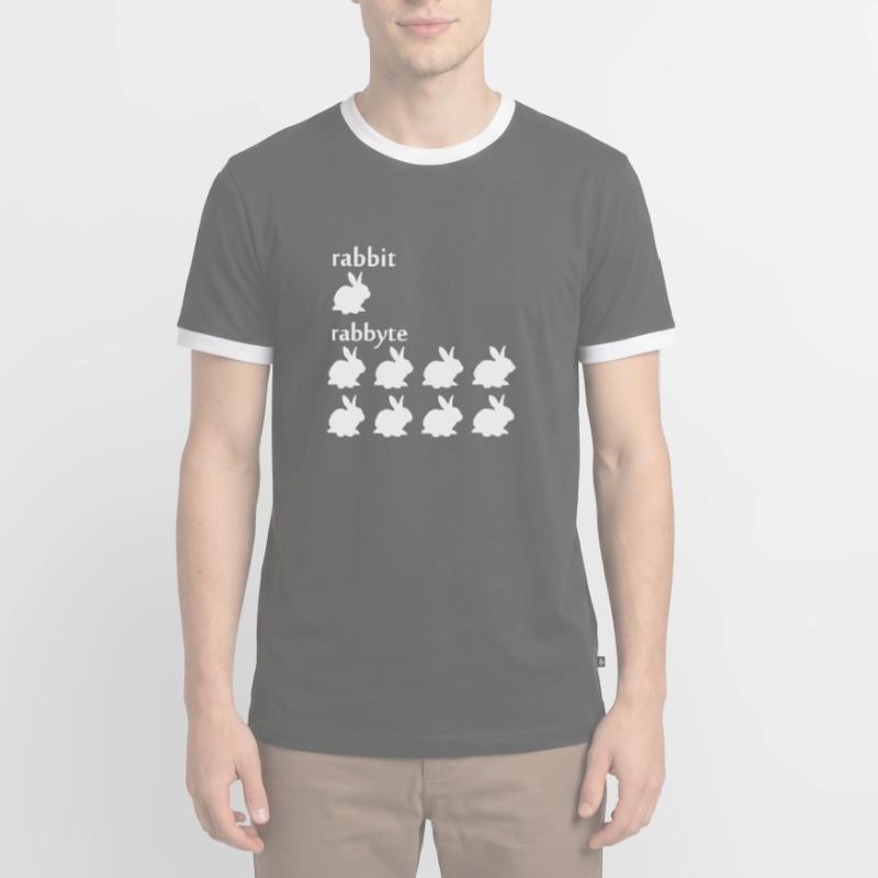 Programmierer Informatiker byte Rabbit Geschenk Männer Kontrast-T-Shirt