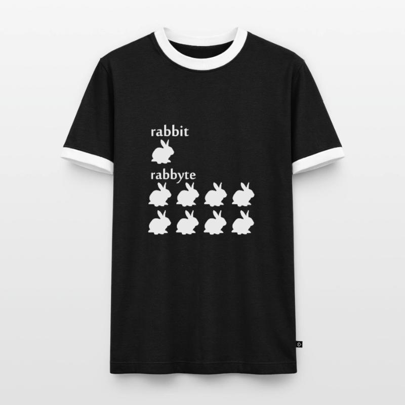 Programmierer Informatiker byte Rabbit Geschenk Männer Kontrast-T-Shirt