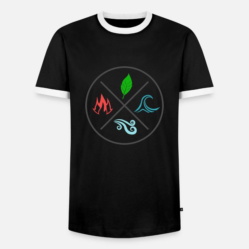 The 4 elements - Men's Ringer Shirt - black/white