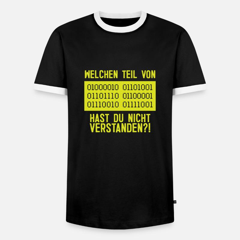 Welchen Teil von Binar Binärcode Informatiker - Männer Kontrast-T-Shirt - Schwarz/Weiß