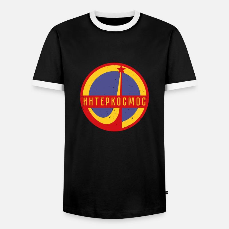 Intercosmos Sputnik espace cadeau URSS - T-shirt contrasté Homme - noir/blanc