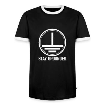 Stay Grounded Strom Elektriker Elektroniker - Männer Kontrast-T-Shirt - Schwarz/Weiß - Vorne - AI Model Female 172 light (172cm) & AI Model Male 178 light (178cm)