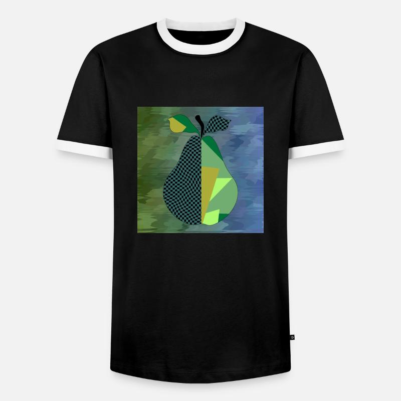 Pear - Men's Ringer Shirt - black/white