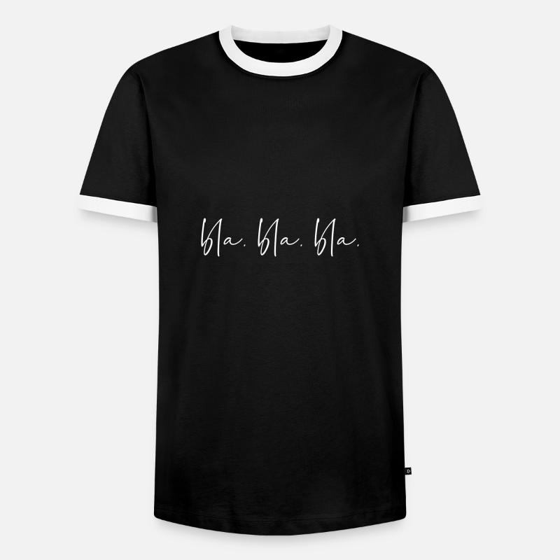 Bla. Bla. Bla. - Männer Kontrast-T-Shirt - Schwarz/Weiß