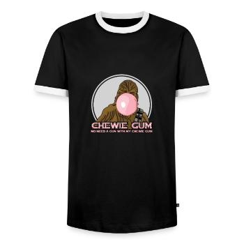 CHEWIE GUM ! - T-shirt contrasté Homme - noir/blanc - Devant - AI Model Female 172 light (172cm) & AI Model Male 178 light (178cm)
