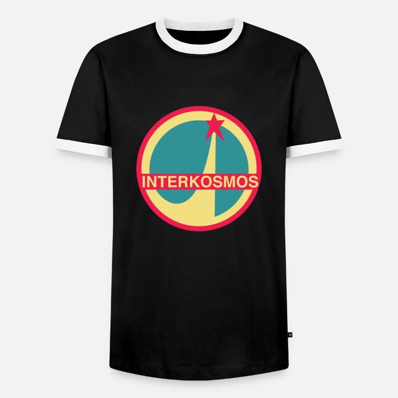 Interkosmos NASA Logo - Männer Kontrast-T-Shirt - Schwarz/Weiß