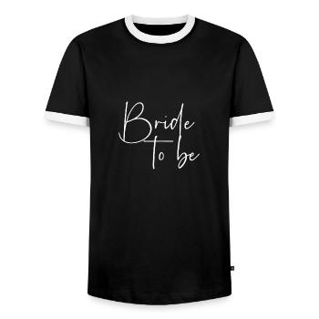 Bride to be - T-shirt contrasté Homme - noir/blanc - Devant - AI Model Female 172 light (172cm) & AI Model Male 178 light (178cm)