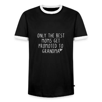 Seules les meilleures mamans sont promues grand-mère - T-shirt contrasté Homme - noir/blanc - Devant - AI Model Female 172 light (172cm) & AI Model Male 178 light (178cm)