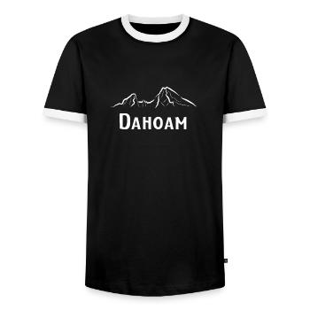 Watzmann Dahoam - Männer Kontrast-T-Shirt - Schwarz/Weiß - Vorne - AI Model Female 172 light (172cm) & AI Model Male 178 light (178cm)