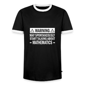Mathematik Mathe Spruch Lehrer Geschenk - Männer Kontrast-T-Shirt - Schwarz/Weiß - Vorne - AI Model Female 172 light (172cm) & AI Model Male 178 light (178cm)