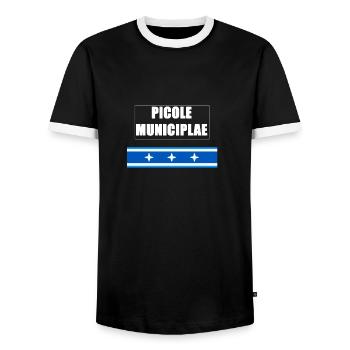 picole municipale - T-shirt contrasté Homme - noir/blanc - Devant - AI Model Female 172 light (172cm) & AI Model Male 178 light (178cm)