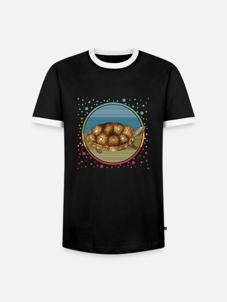 Tortoise - Men's Ringer Shirt - black/white