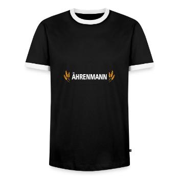 Ährenmann Bauer Farmer Land Geschenk - Männer Kontrast-T-Shirt - Schwarz/Weiß - Vorne - AI Model Female 172 light (172cm) & AI Model Male 178 light (178cm)