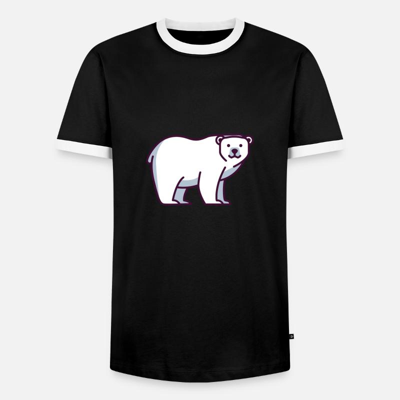Icebear - Men's Ringer Shirt - black/white