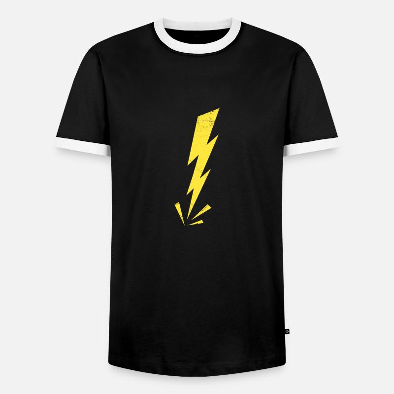 Blitz-Donner Blitz Wütende Warnung Geschenkidee - Männer Kontrast-T-Shirt - Schwarz/Weiß