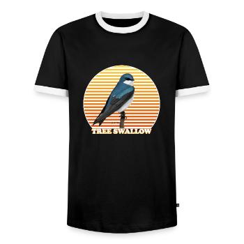 Avaler oiseau oiseau nature des animaux ornithologue - T-shirt contrasté Homme - noir/blanc - Devant - AI Model Female 172 light (172cm) & AI Model Male 178 light (178cm)