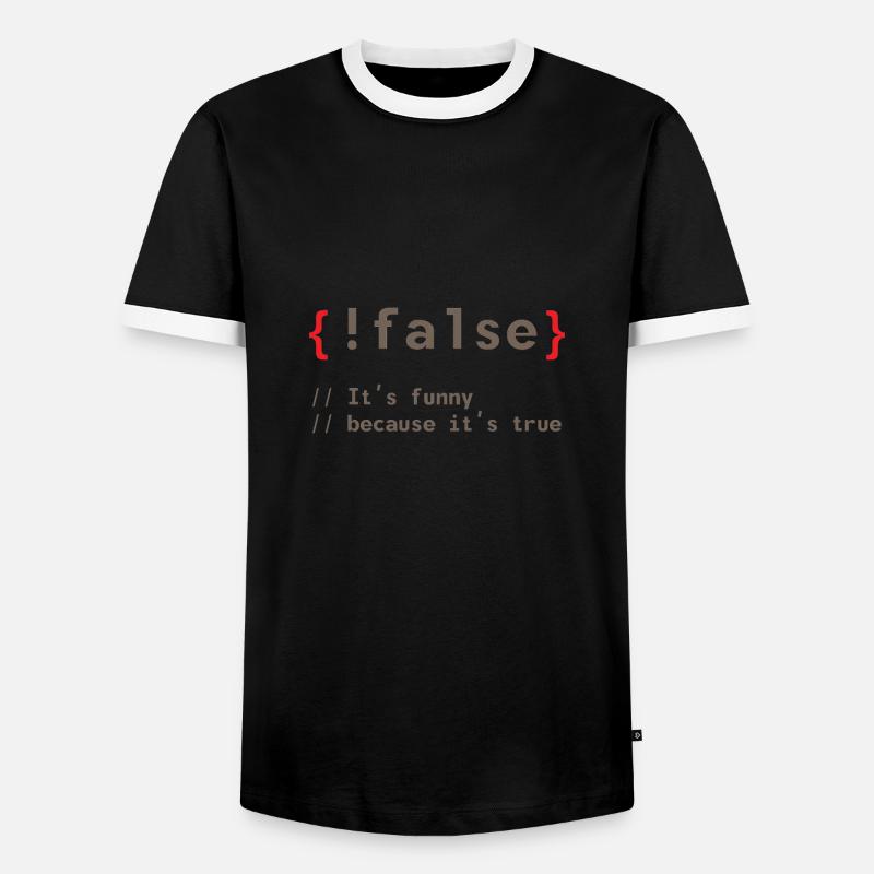 Coding Debug Admin Program Gift - Men's Ringer Shirt - black/white