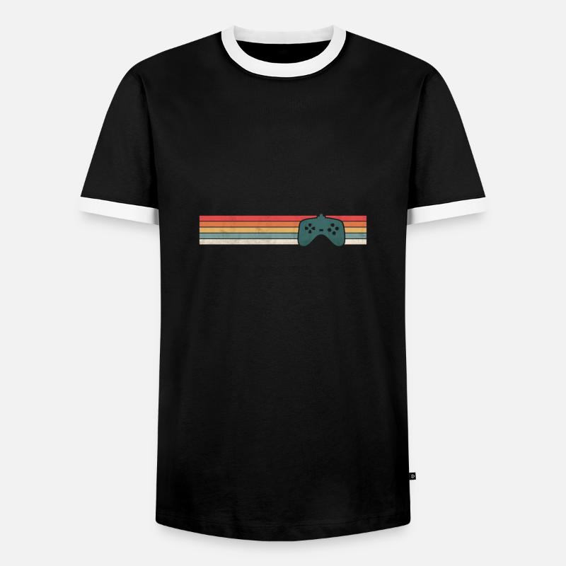 Controller - Männer Kontrast-T-Shirt - Schwarz/Weiß