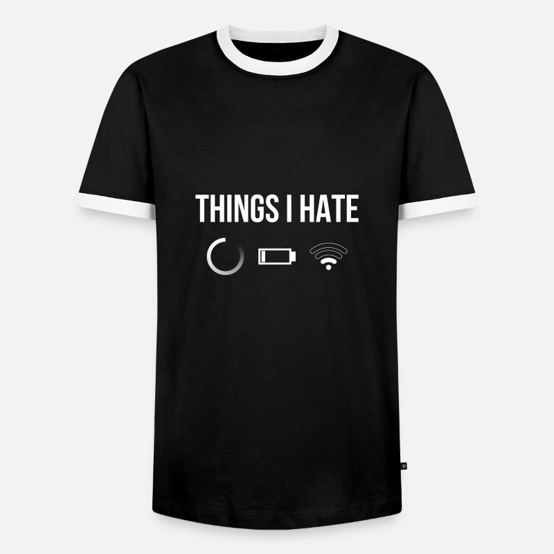 Things I Hate - Men's Ringer Shirt - black/white