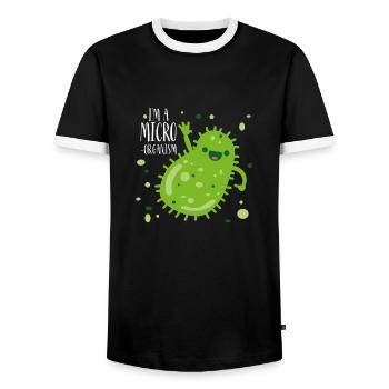 Biologie Zelle Lustig Spruch Geschenk - Männer Kontrast-T-Shirt - Schwarz/Weiß - Vorne - AI Model Female 172 light (172cm) & AI Model Male 178 light (178cm)