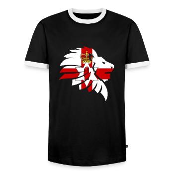 Northern Ireland - Men's Ringer Shirt - black/white - Front - AI Model Female 172 light (172cm) & AI Model Male 178 light (178cm)