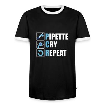 Biologie Chemie Labor Spruch Geschenk - Männer Kontrast-T-Shirt - Schwarz/Weiß - Vorne - AI Model Female 172 light (172cm) & AI Model Male 178 light (178cm)