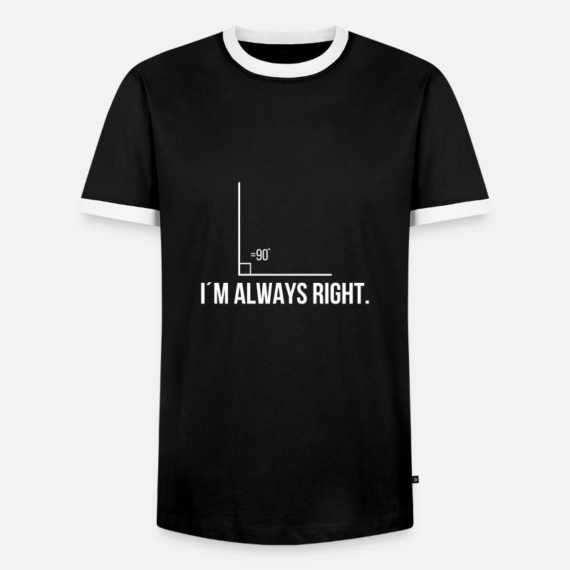 I'm always right. - Men's Ringer Shirt - black/white