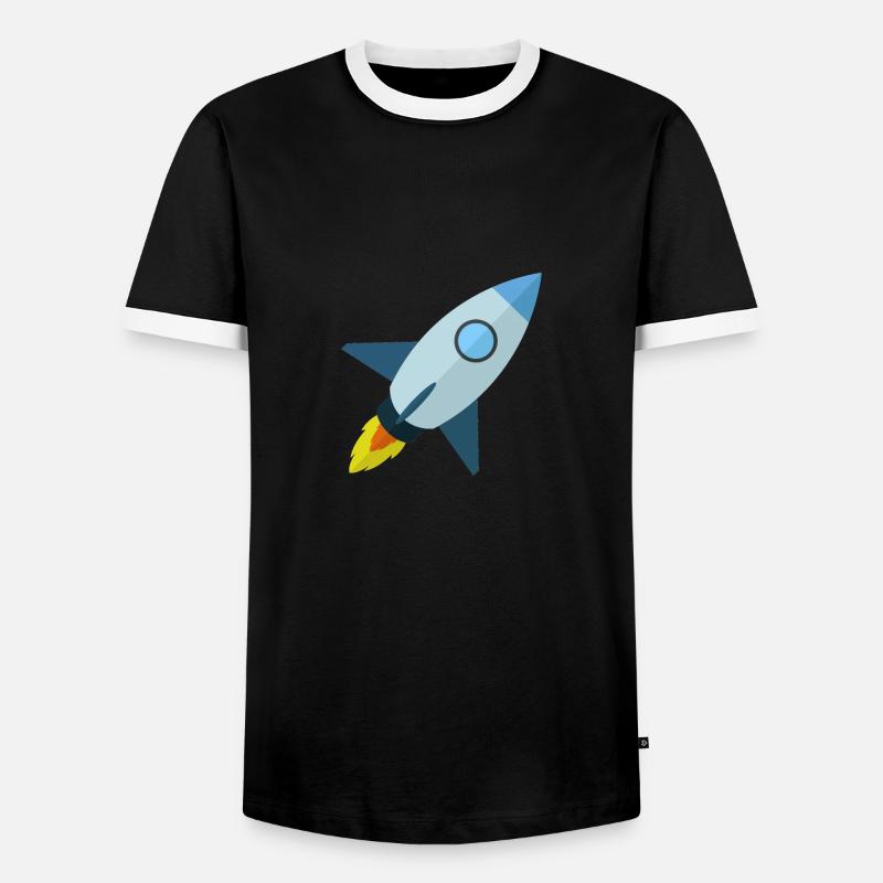 rocket - Men's Ringer Shirt - black/white