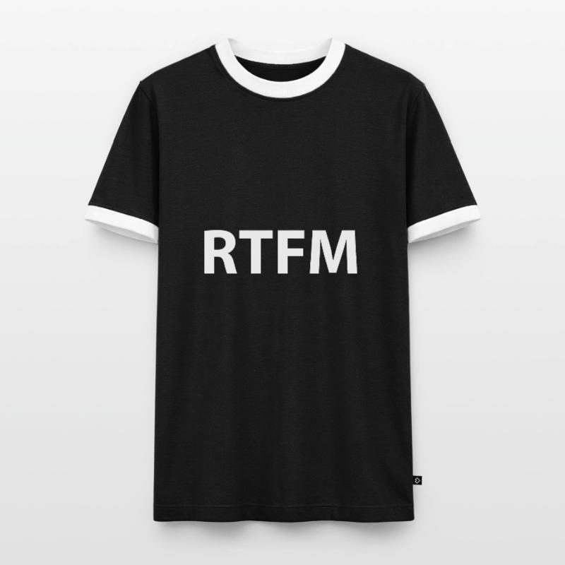 Rtfm Programming Informatik Geschenk Männer Kontrast-T-Shirt