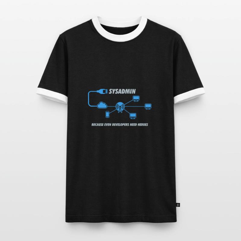 Sysadmin Programming Informatik Geschenk Männer Kontrast-T-Shirt