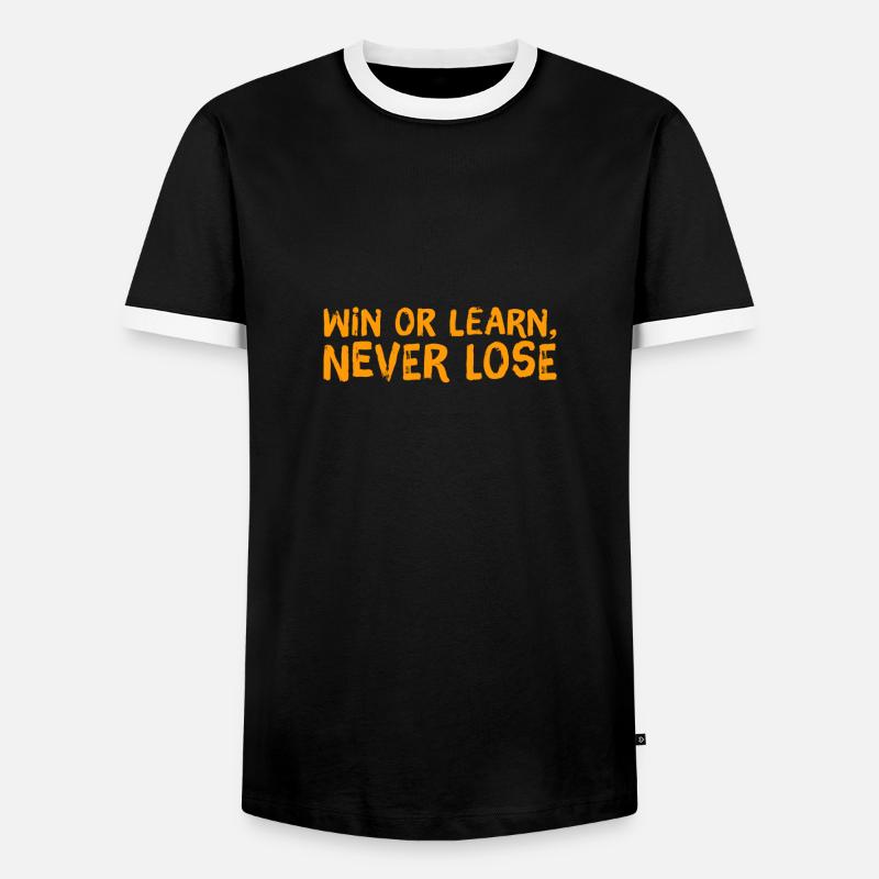 you cannot lose - Men's Ringer Shirt - black/white