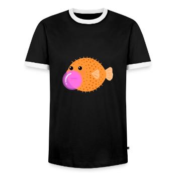 Chewing-gum enfants drôle idée de cadeau - T-shirt contrasté Homme - noir/blanc - Devant - AI Model Female 172 light (172cm) & AI Model Male 178 light (178cm)