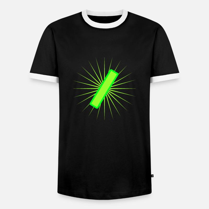 Uranium - Men's Ringer Shirt - black/white